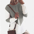 Damen Strickpullover mit modernem Farbblock und einzigartigem Strukturdesign