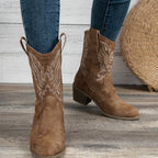 R&B | Retro-Cowboy Bestickte Ärmel Ritterstiefel