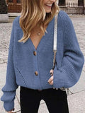R&B | Damen Strickjacke mit Puffärmeln