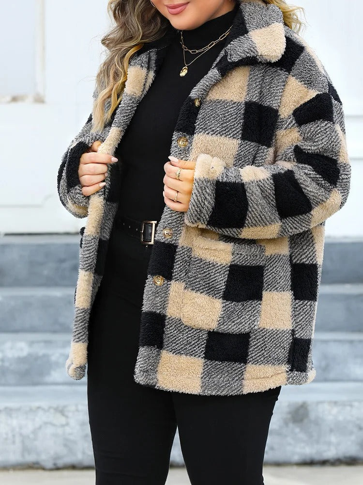 R&B | Übergroße Gemütliche Karierte Jacke