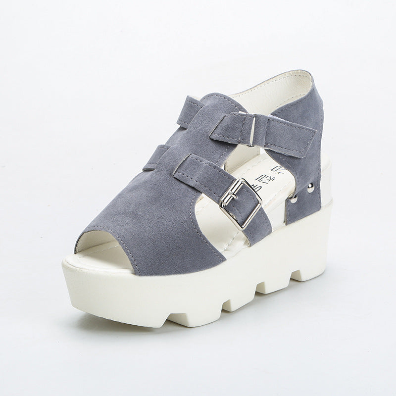 Damen Wedge-Sandalen mit verstellbaren Riemen und rutschfester Sohle R&B