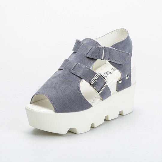 Damen Wedge-Sandalen mit verstellbaren Riemen und rutschfester Sohle R&B
