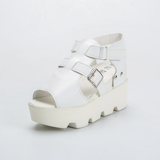Damen Wedge-Sandalen mit verstellbaren Riemen und rutschfester Sohle R&B
