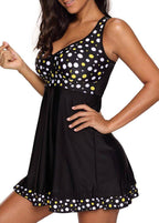 Damen Tankini mit elegantem Volant und integrierten Shorts R&B