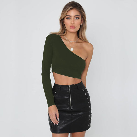 Damen Schulterfreies Crop-Top R&B