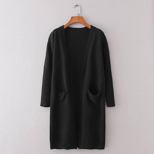 Damen Strickmantel mit tiefen Taschen und minimalistischer Silhouette R&B