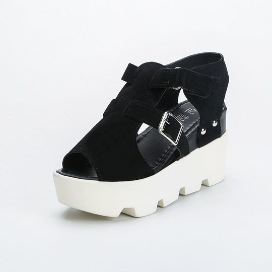 Damen Wedge-Sandalen mit verstellbaren Riemen und rutschfester Sohle R&B