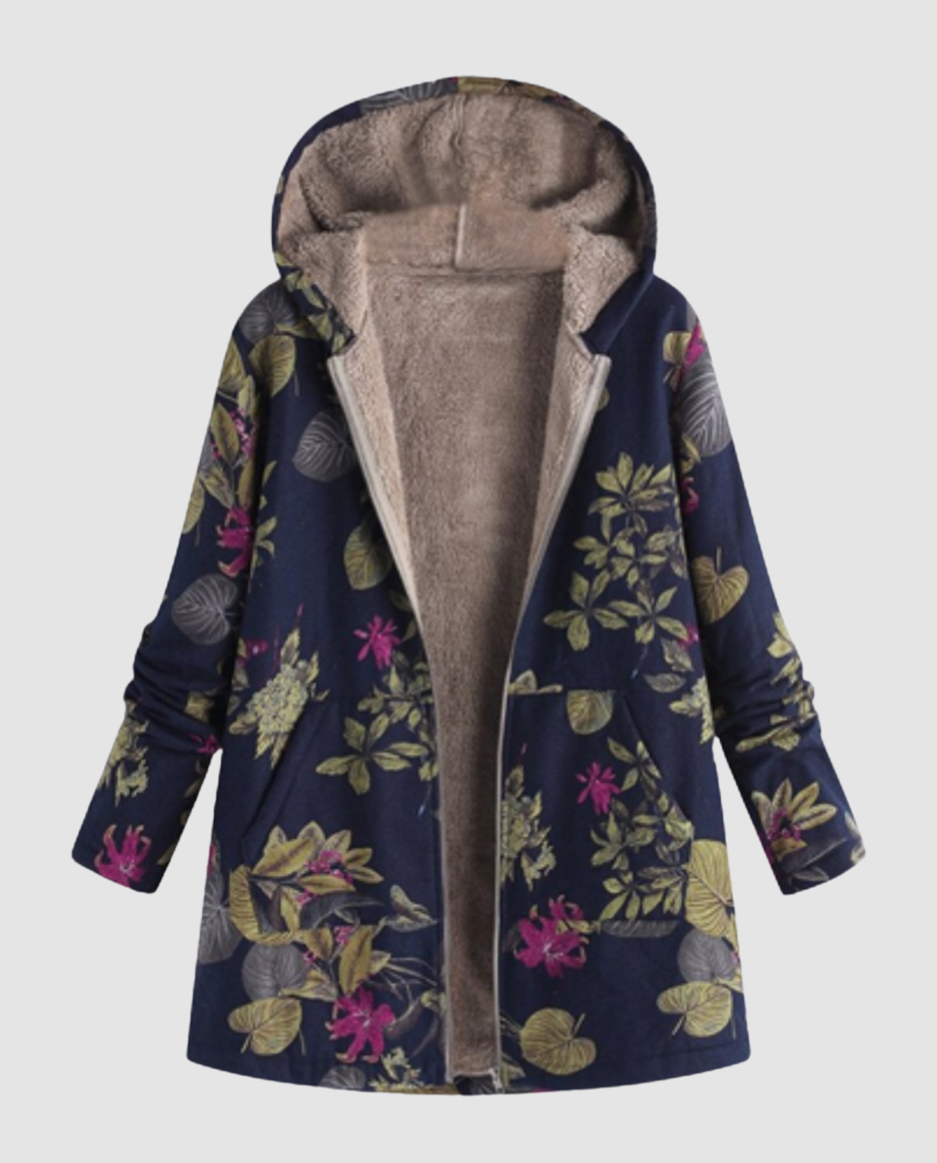 Winterjacke Damen Blumenmuster | R&B