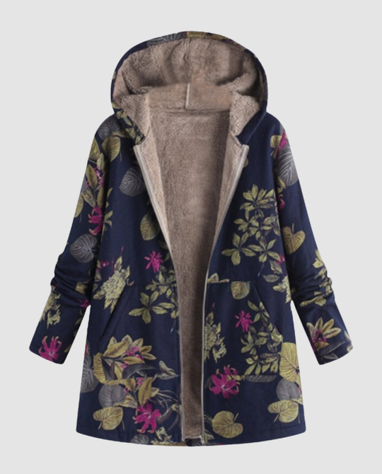 Winterjacke Damen Blumenmuster | R&B