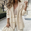R&B | Groovy Langarm Strickjacke mit Einfarbigen Ärmeln
