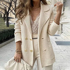 R&B | Groovy Langarm Strickjacke mit Einfarbigen Ärmeln
