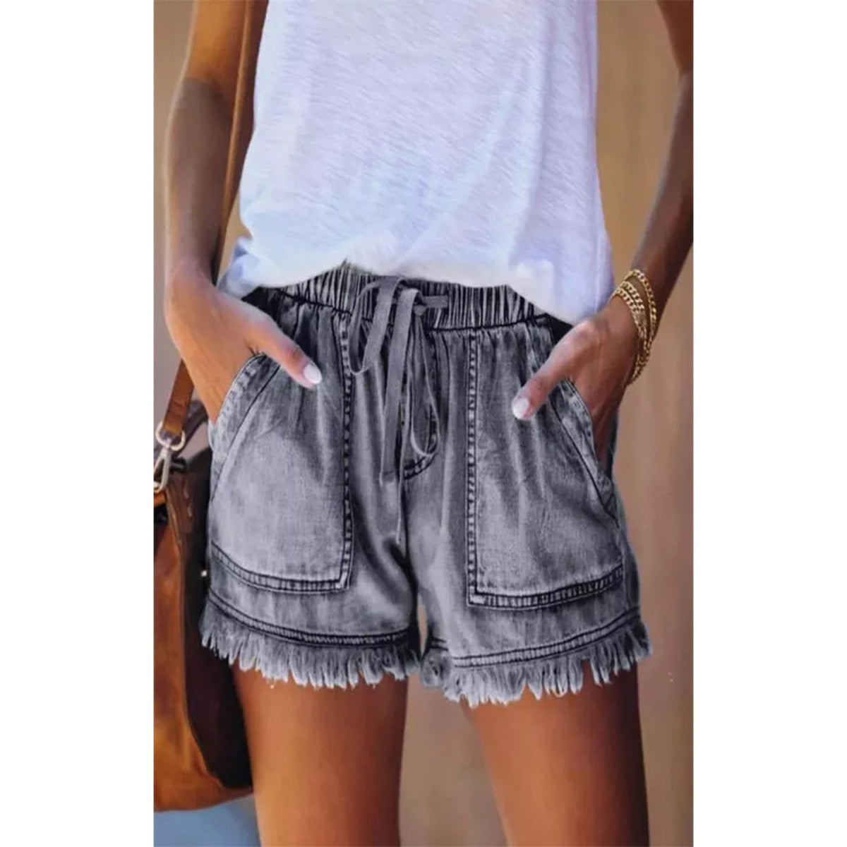 R&B | Denim-Shorts mit hoher Taille