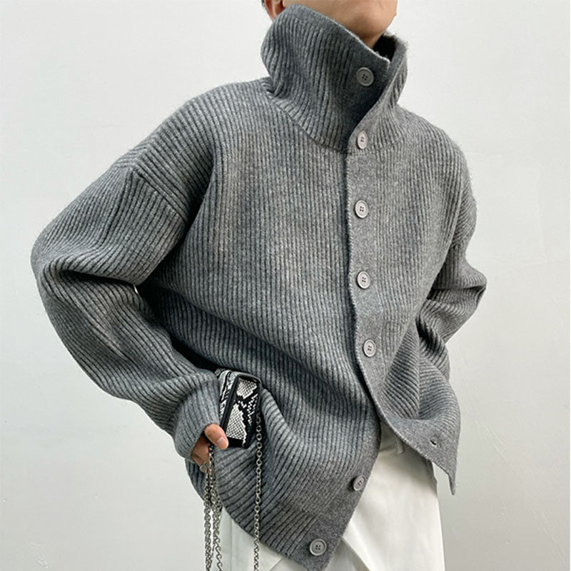 R&B | Rippstrick-cardigan mit Knöpfen Weich und Warm Lässige Eleganz