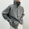 R&B | Rippstrick-cardigan mit Knöpfen Weich und Warm Lässige Eleganz