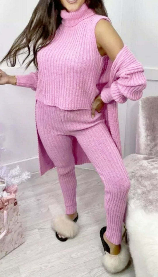R&B | 3-Teiliges Strick-Loungewear