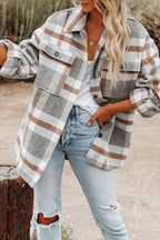 R&B | Karierte Jacke mit Taschen für Frauen