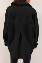 R&B | Weiche Fleecejacke mit Großen Knöpfen Polyester Komfort und Warmer Stil