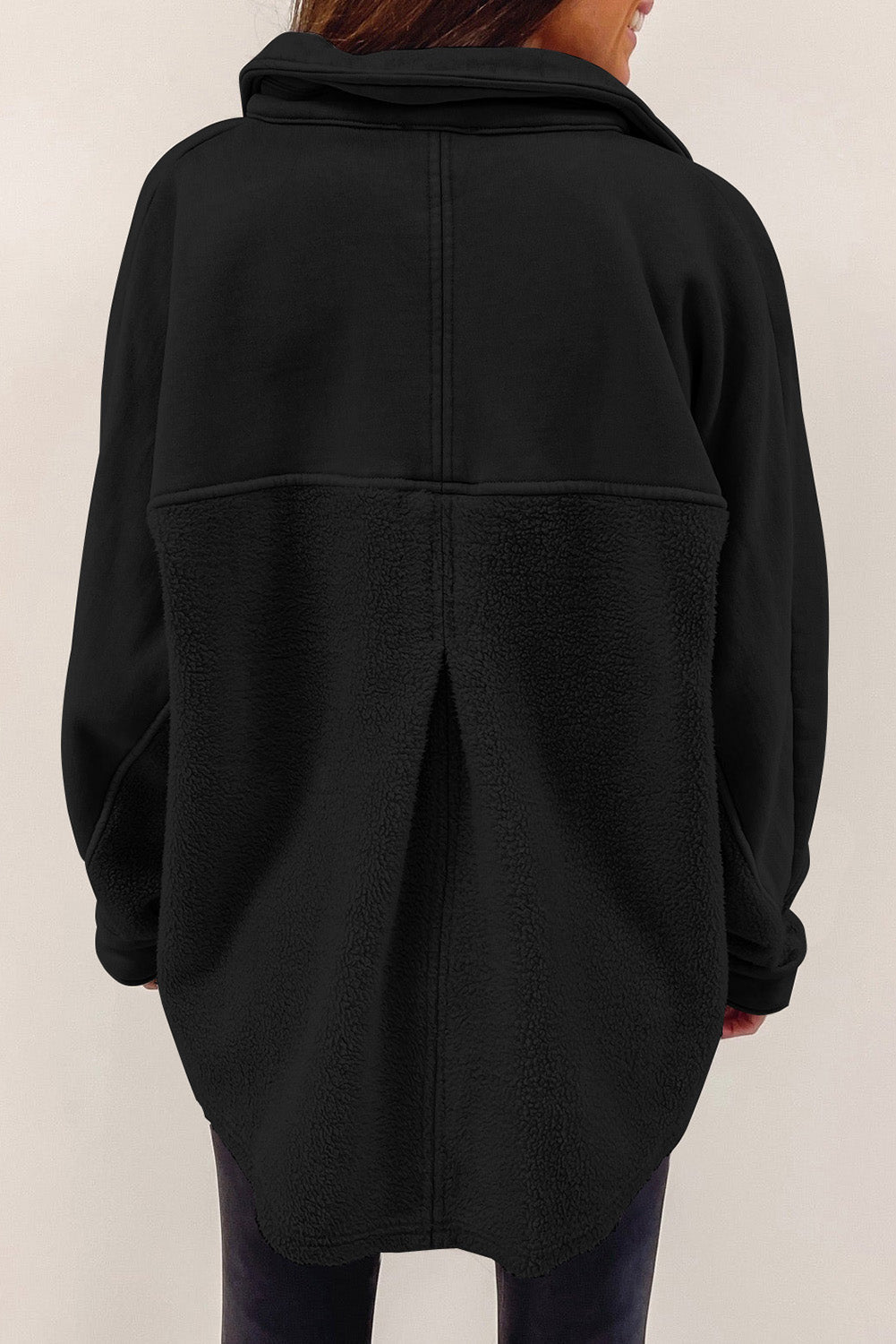 R&B | Weiche Fleecejacke mit Großen Knöpfen Polyester Komfort und Warmer Stil