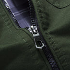 Herren lässige Utility-Jacke mit hoher Kragen und mehreren Taschen R&B