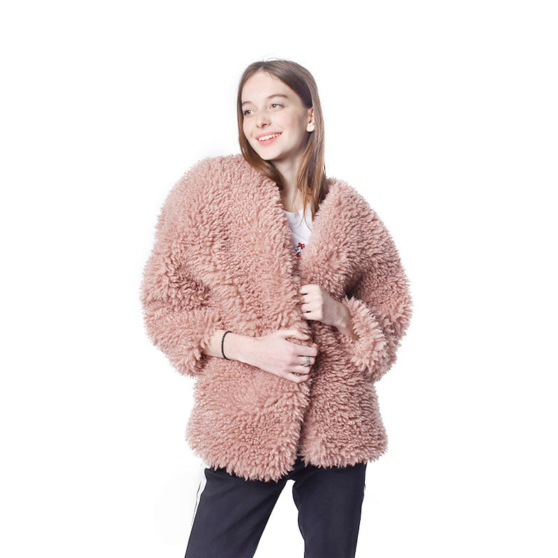 Damen Flauschige Teddyjacke R&B