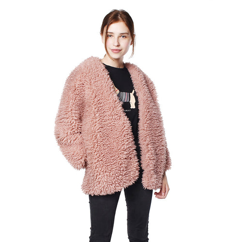 Damen Flauschige Teddyjacke R&B