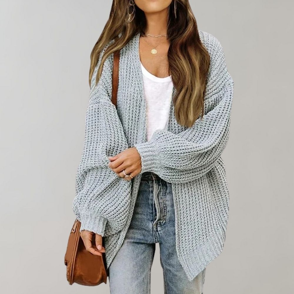 R&B | Offene Strickjacke mit Bischofsärmeln