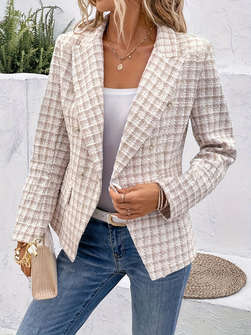 R&B | Eleganter Business-Doppelreiher mit Karomuster für formelle Anlässe
