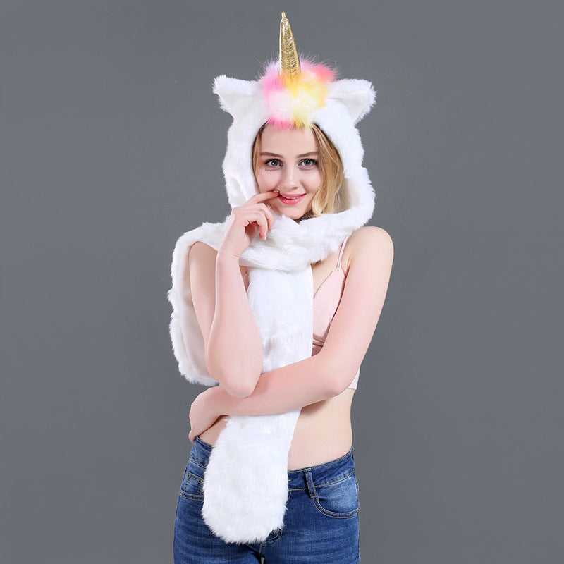 Damen LED Leuchtendes Einhorn-Schal R&B