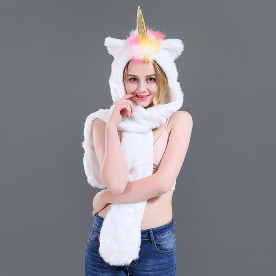 Damen LED Leuchtendes Einhorn-Schal R&B