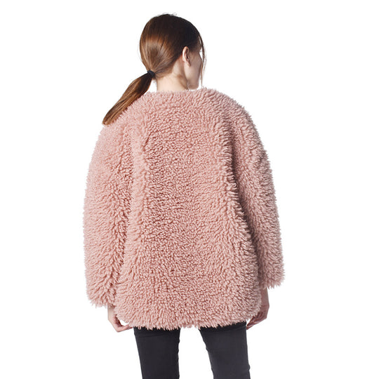 Damen Flauschige Teddyjacke R&B