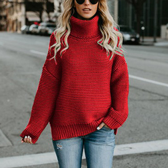 Damen kuscheliger Rollkragenpullover R&B
