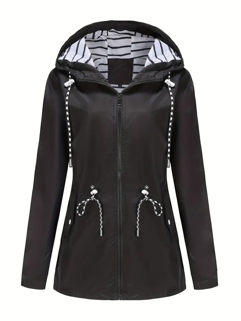 R&B | Regenjacke - Wasserdicht mit Kapuze - Verstellbare Passform - Praktische Taschen