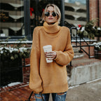 Damen kuscheliger Rollkragenpullover