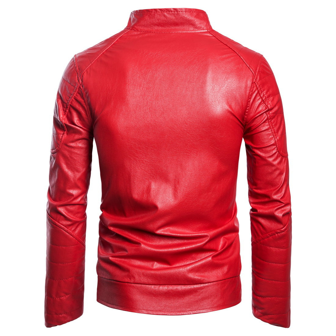 Herren modische Kunstlederjacke mit modernem Steppdesign
