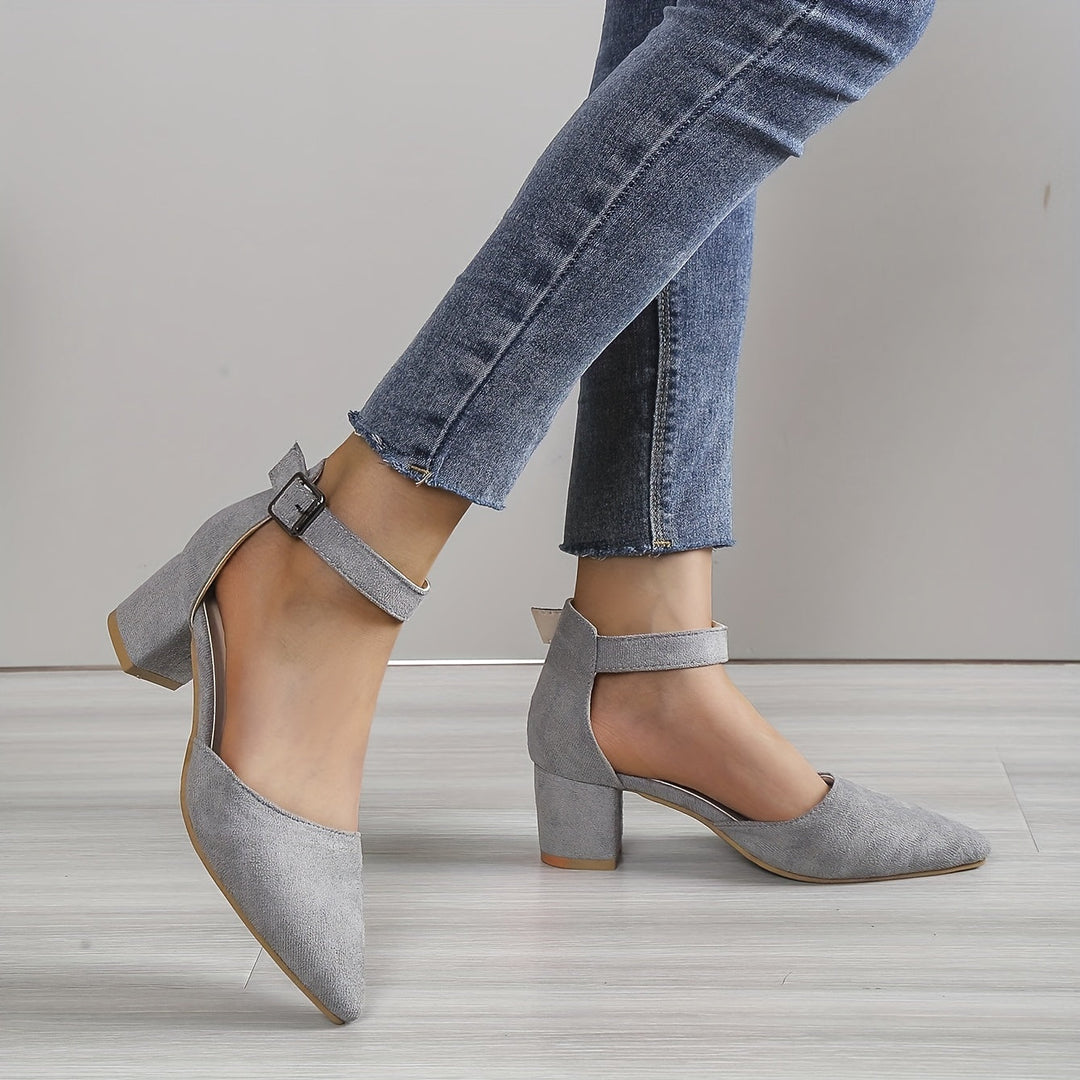 R&B | Damen Sandalen mit Blockabsatz Schnürung, mit Knöchelriemen, Elegant