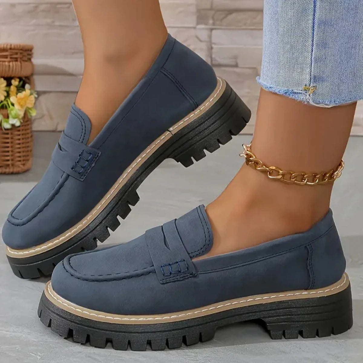 R&B | Britischen Stil Frauen Schuhe dicke Ferse dicke Sohle
