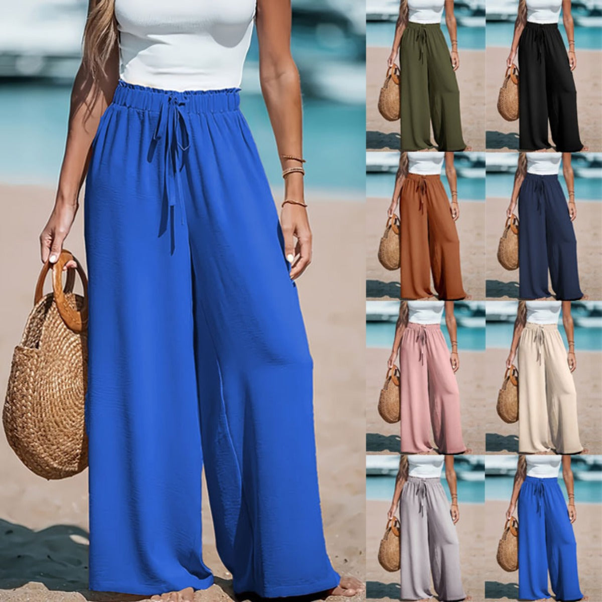 R&B | Hose mit hoher Taille und Kordelzug