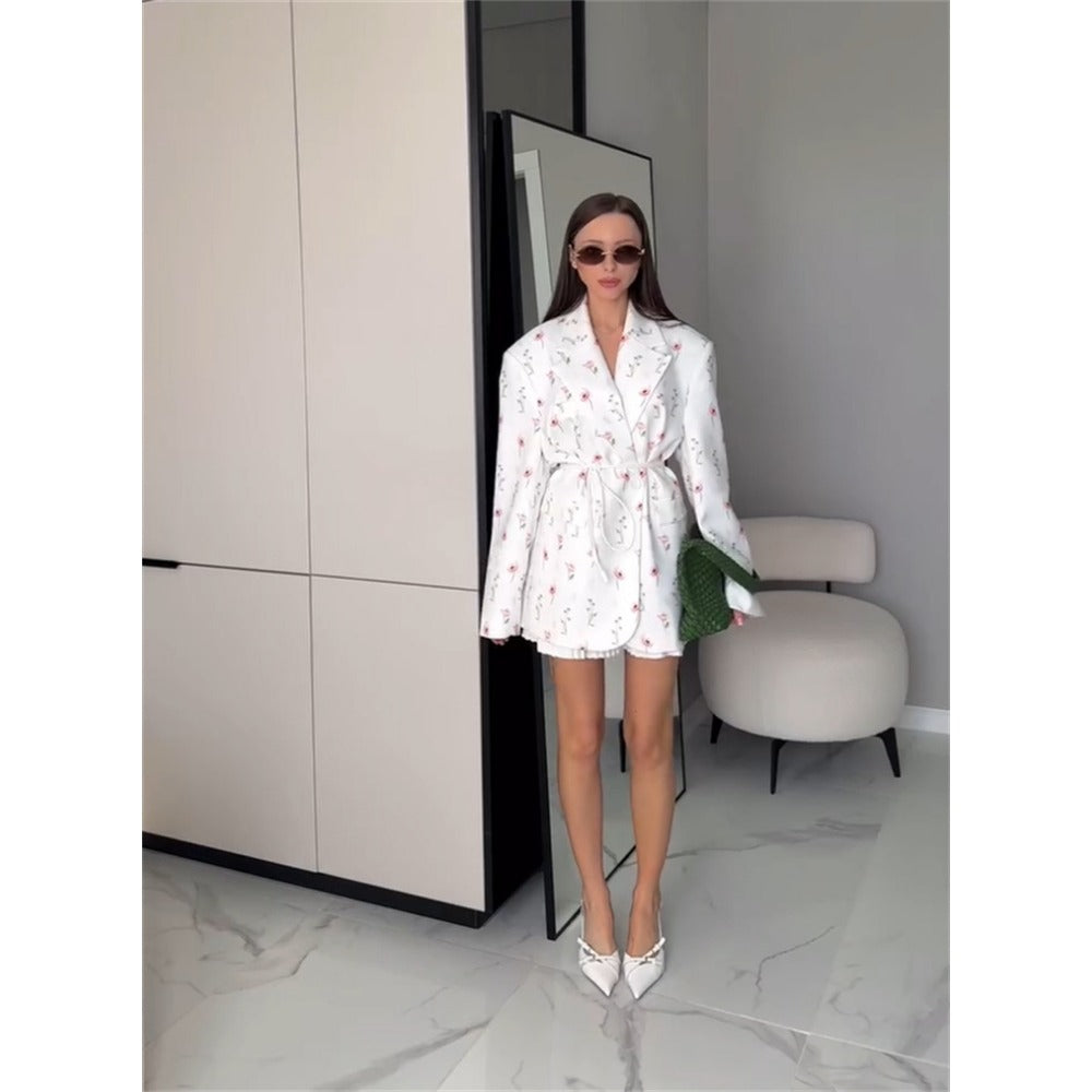 R&B | mit Blumenprint Und Gürtel für Damen