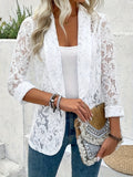 R&B | Offener Vorderer Floralspitzen Revers Blazer