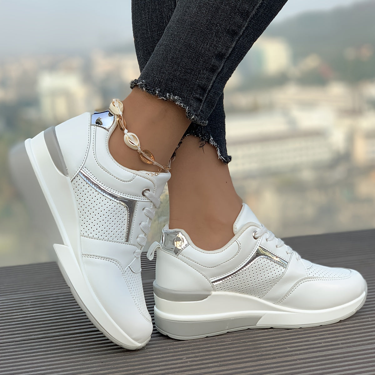 R&B | Einfarbige Sneaker Für Damen Ideal Für Den Alltag