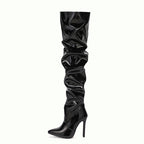 R&B | Kniehohe Lange Stiefel für Frauen mit Super Hohem Absatz für Partys