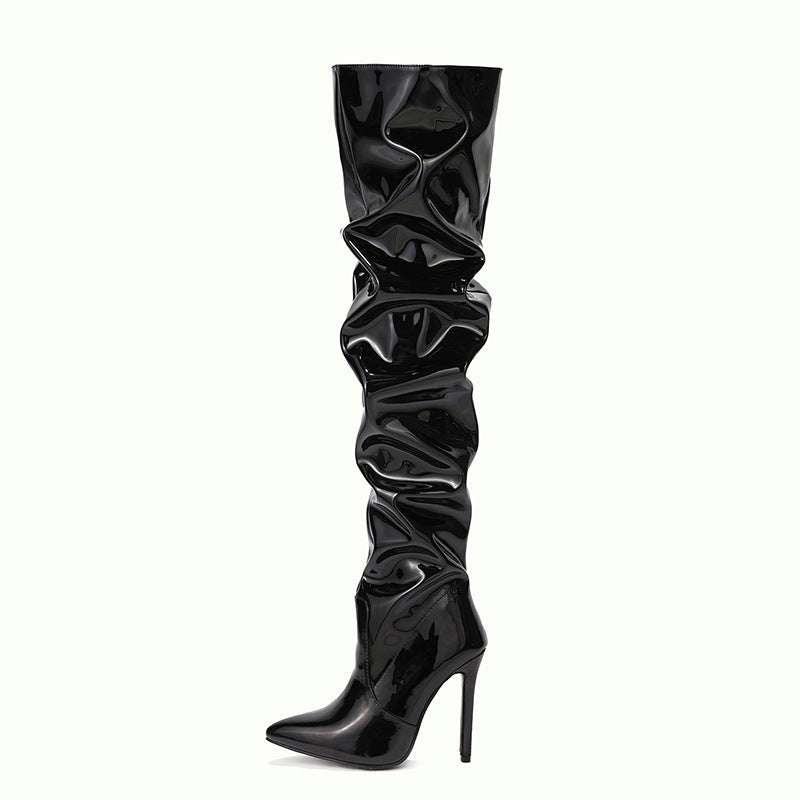 R&B | Kniehohe Lange Stiefel für Frauen mit Super Hohem Absatz für Partys