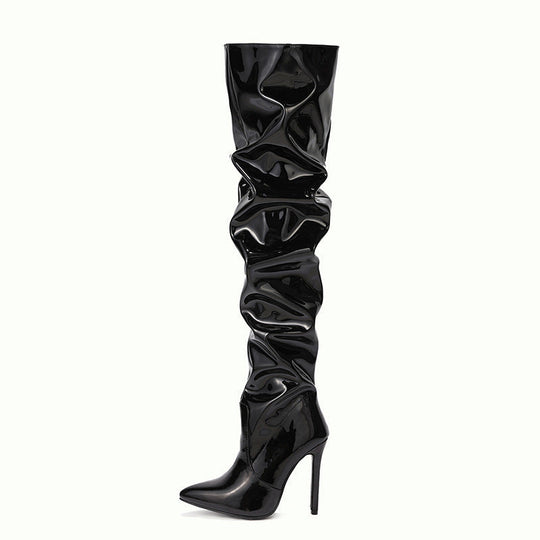 R&B | Kniehohe Lange Stiefel für Frauen mit Super Hohem Absatz für Partys