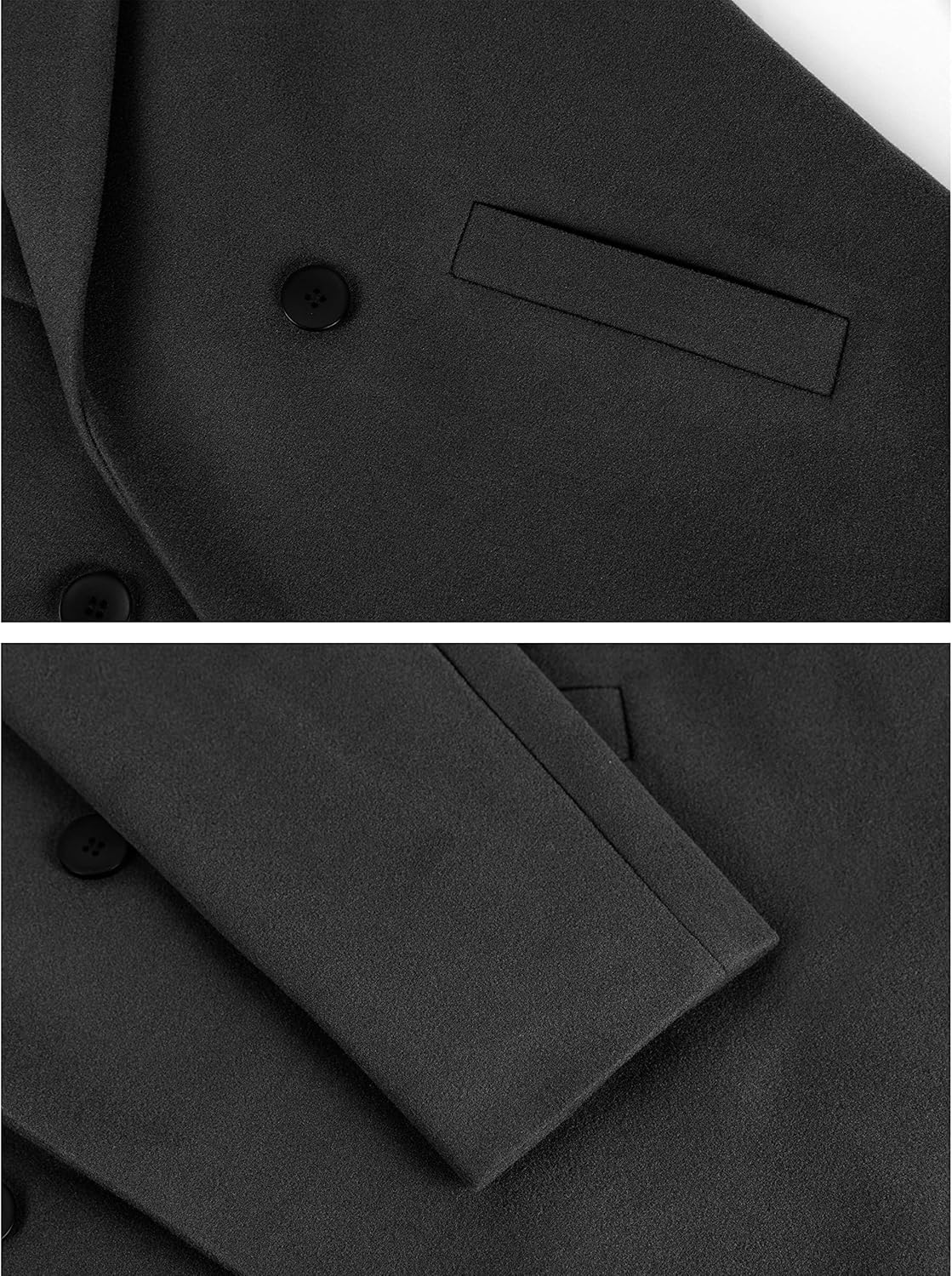 R&B | Damen Winter Wollmantel mit spitzem Revers