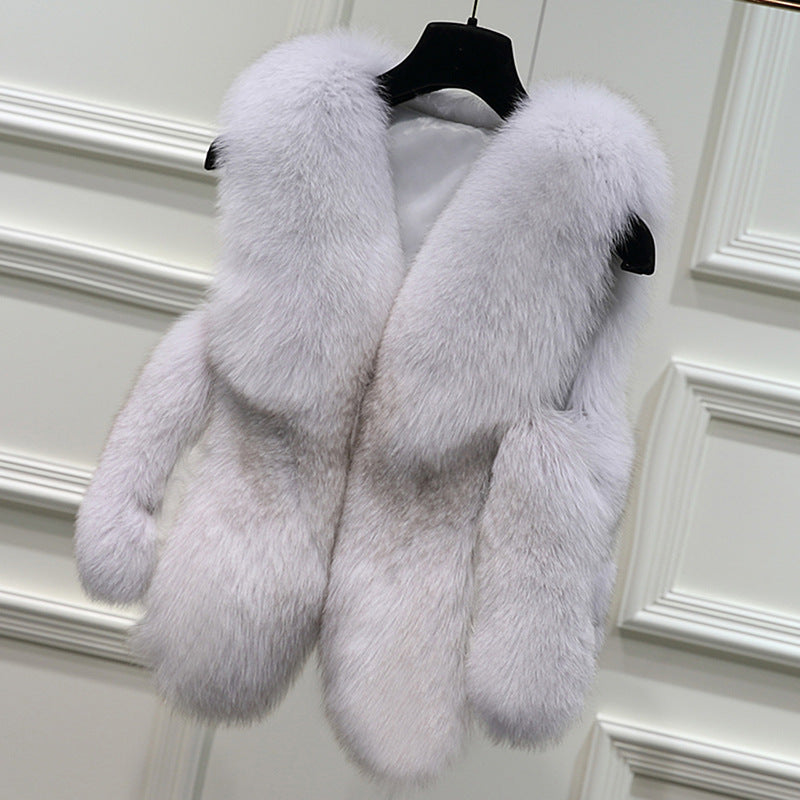 Damen elegante Fellweste R&B