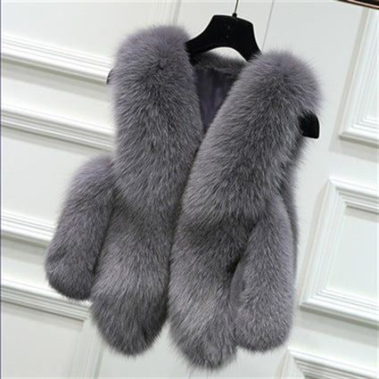 Damen elegante Fellweste R&B
