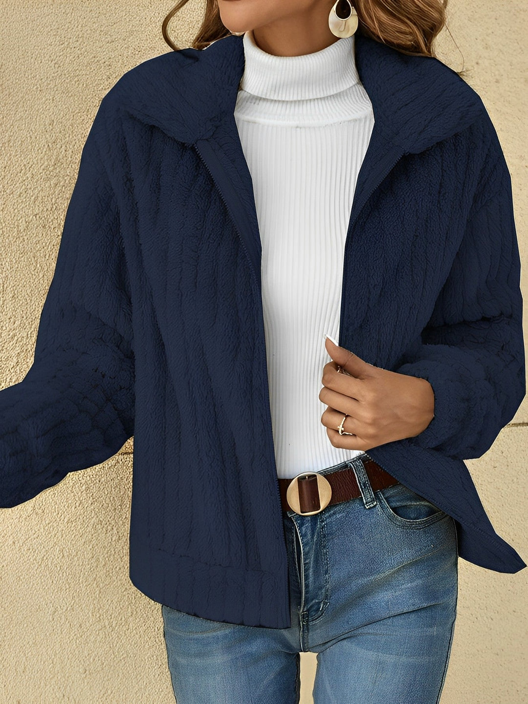 R&B | Kuscheliger Damen-Teddy-Mantel Lässig
