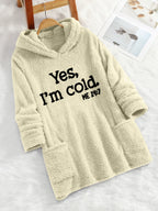 R&B | Langer Hoodie mit Print Fleece Wärme und Komfort