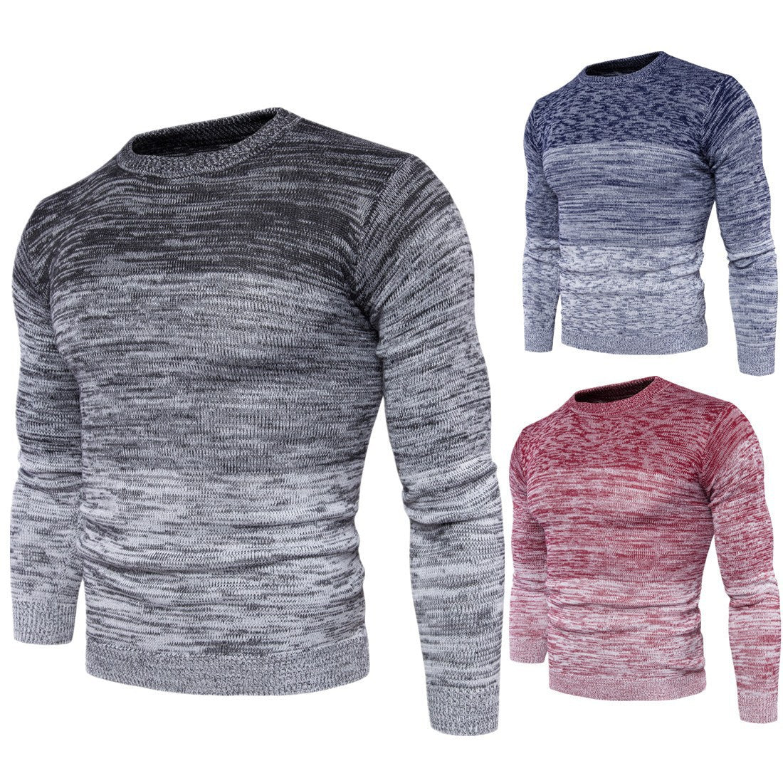 Herren Strickpullover im modernen Farbverlauf