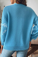 R&B | Halloween-Geist Strickpullover mit Knöpfen